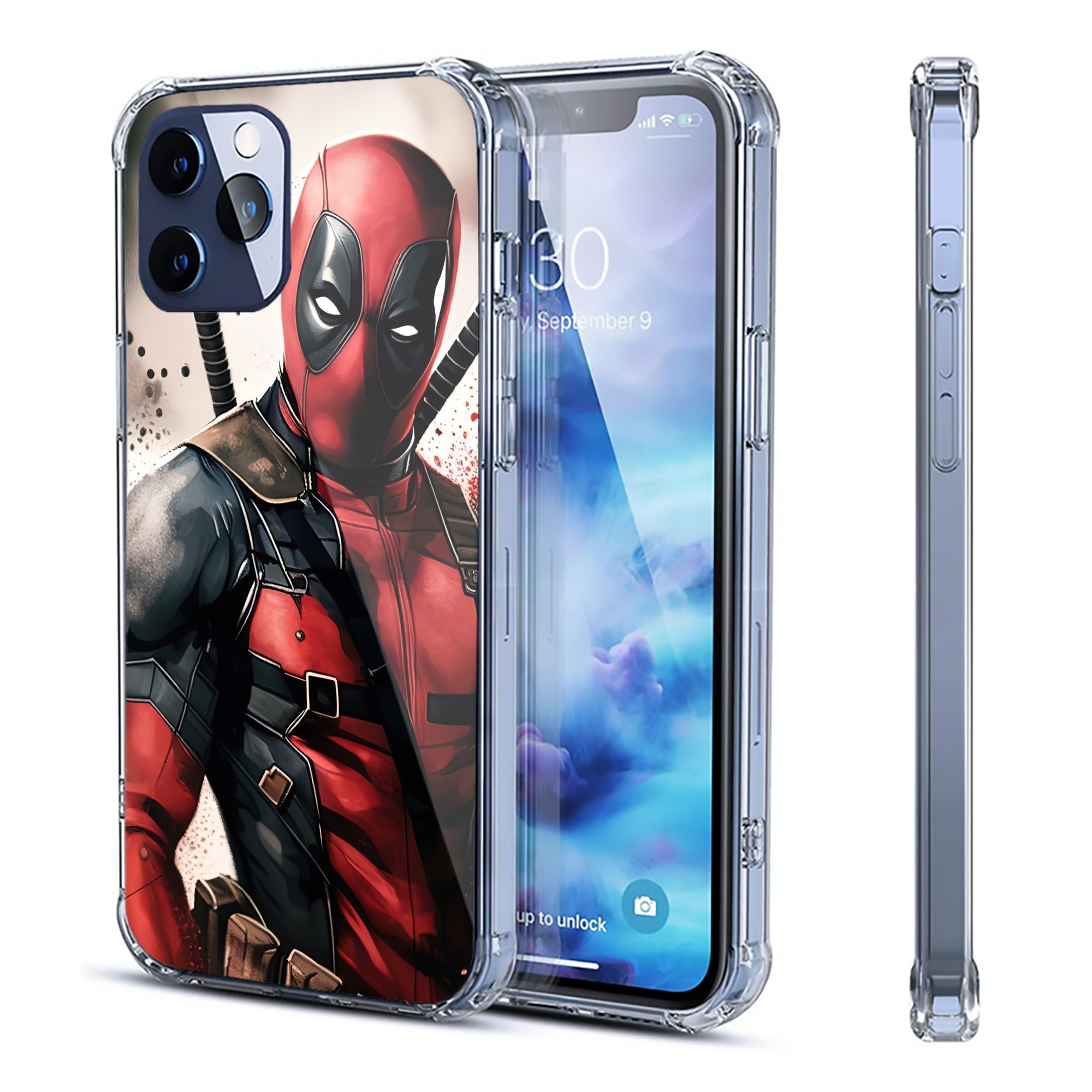 （画像用） Deadpool デッドプール 【iPhone 12シリーズ対応】透明スマホケース（クリアソフトケース）